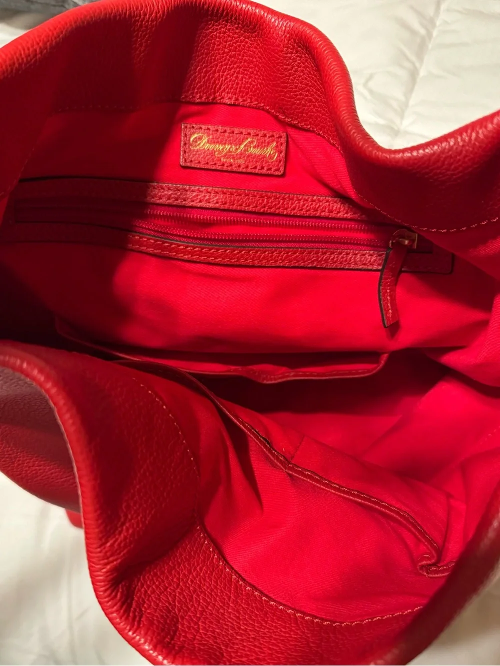 Dooney & Bourke Red Leather Hobo Bag